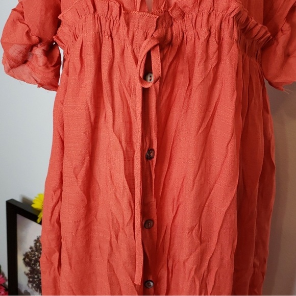 Sands Ruffled Beach Wear Maxi Coverup Dress Size Large - Picture 10 of 16